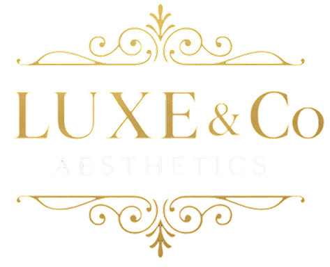 Gold Luxe & Co Aesthetics logo design.